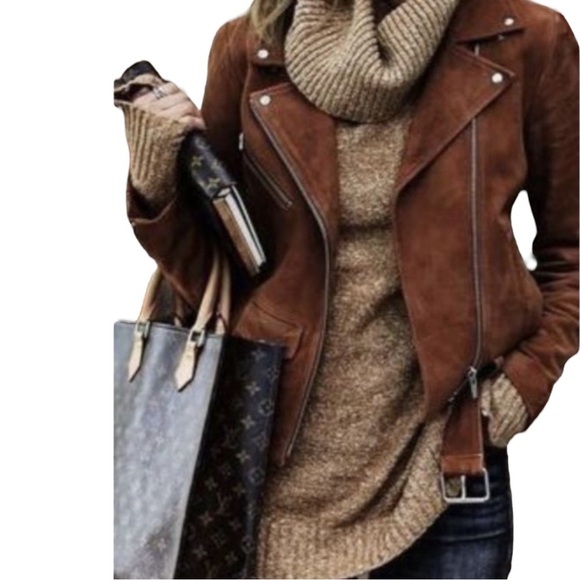 Max Studio Melange Brown Long Line Cowl Neck Sweater - Picture 1 of 15